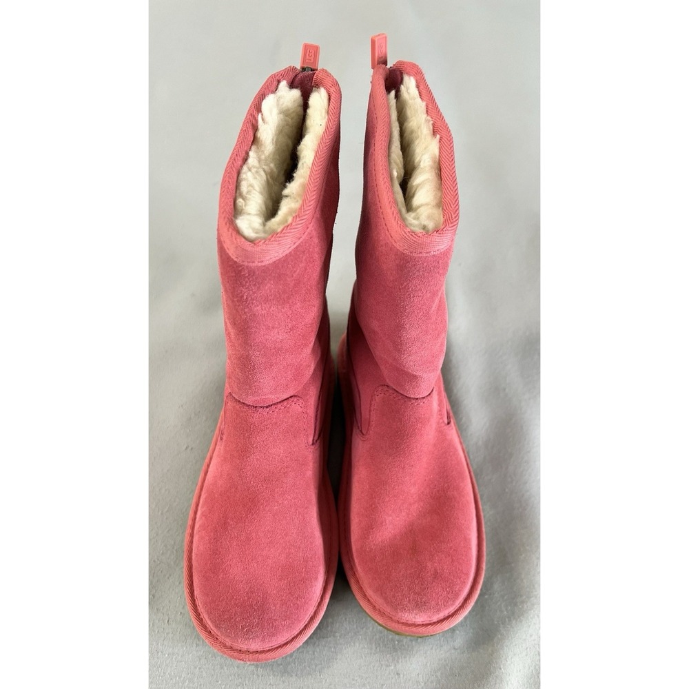 UGG Lil Sunshine II Back Zipper Suede Kids Boots Pink Size 1